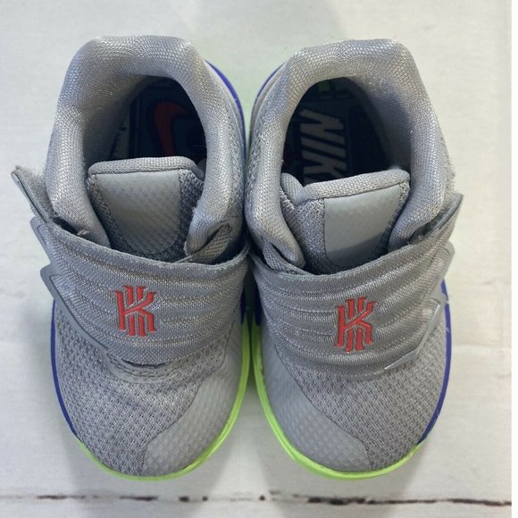 Nike Kyrie 5 Sneaker Shoe Toddler Boy Size 5C Gray Green Blue Red Aq2459-099 - Picture 7 of 9